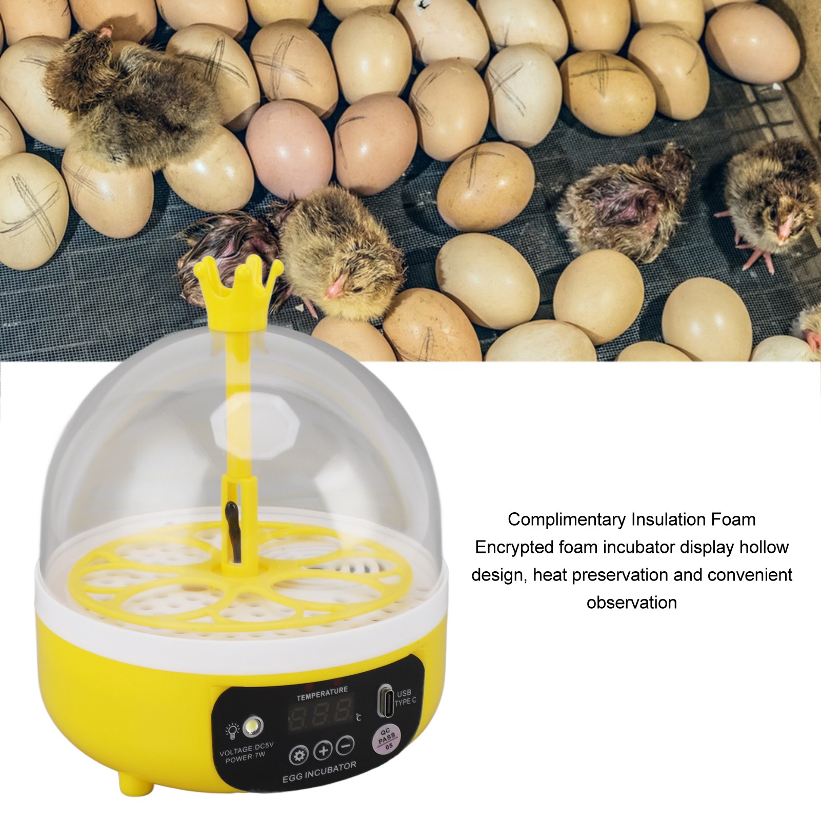 Poultry Incubator - Incubadora de huevos, Control automático de