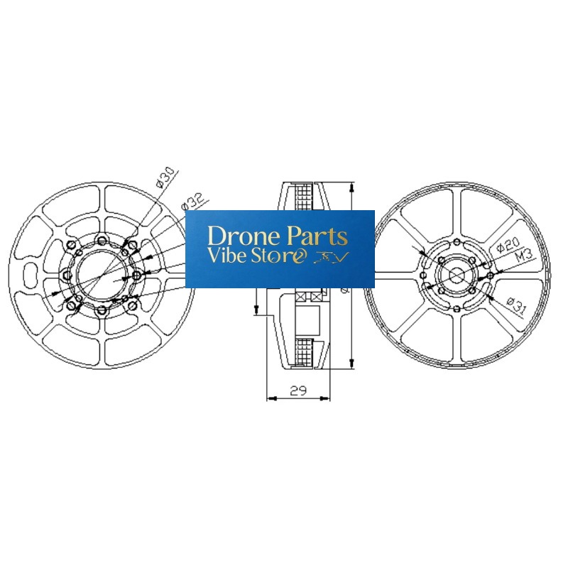 DParts1UA80- KV85/150/175 ESC  - Drone Crop Sprayer reseña y precio