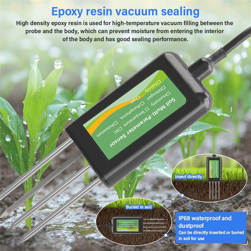 Sensor de Suelo 6 en 1 AEE par - Precision Farming Smart Agriculture reseña y precio