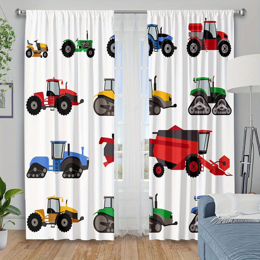 Cortina con Estampado de Tract - Agriculture Farming Cartoon reseña y precio