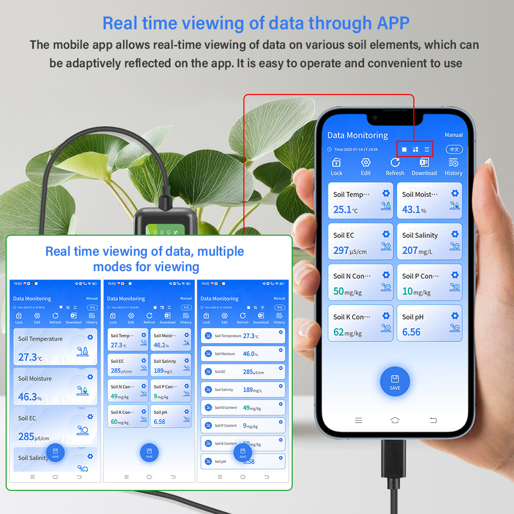 Sensor de suelo YAGO 8 en 1 pa - Precision Farming Smart Agriculture reseña y precio
